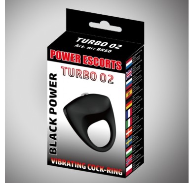 Turbo 02 black vibratinging cockring